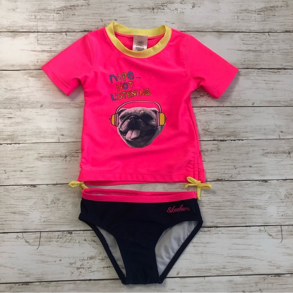 BUNDLE of 2 Girls Swimsuit Size 4T Skechers/The Childrens Place - Picture 2 of 12
